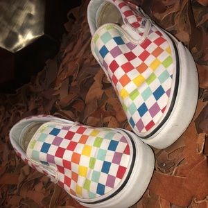 Rainbow vans women’s size: 8   Men’s size:6.5